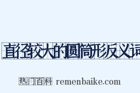 直径较大的圆筒形反义词是什么意思的图片